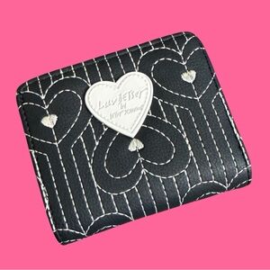Betsey Johnson Black and White Heart Wallet